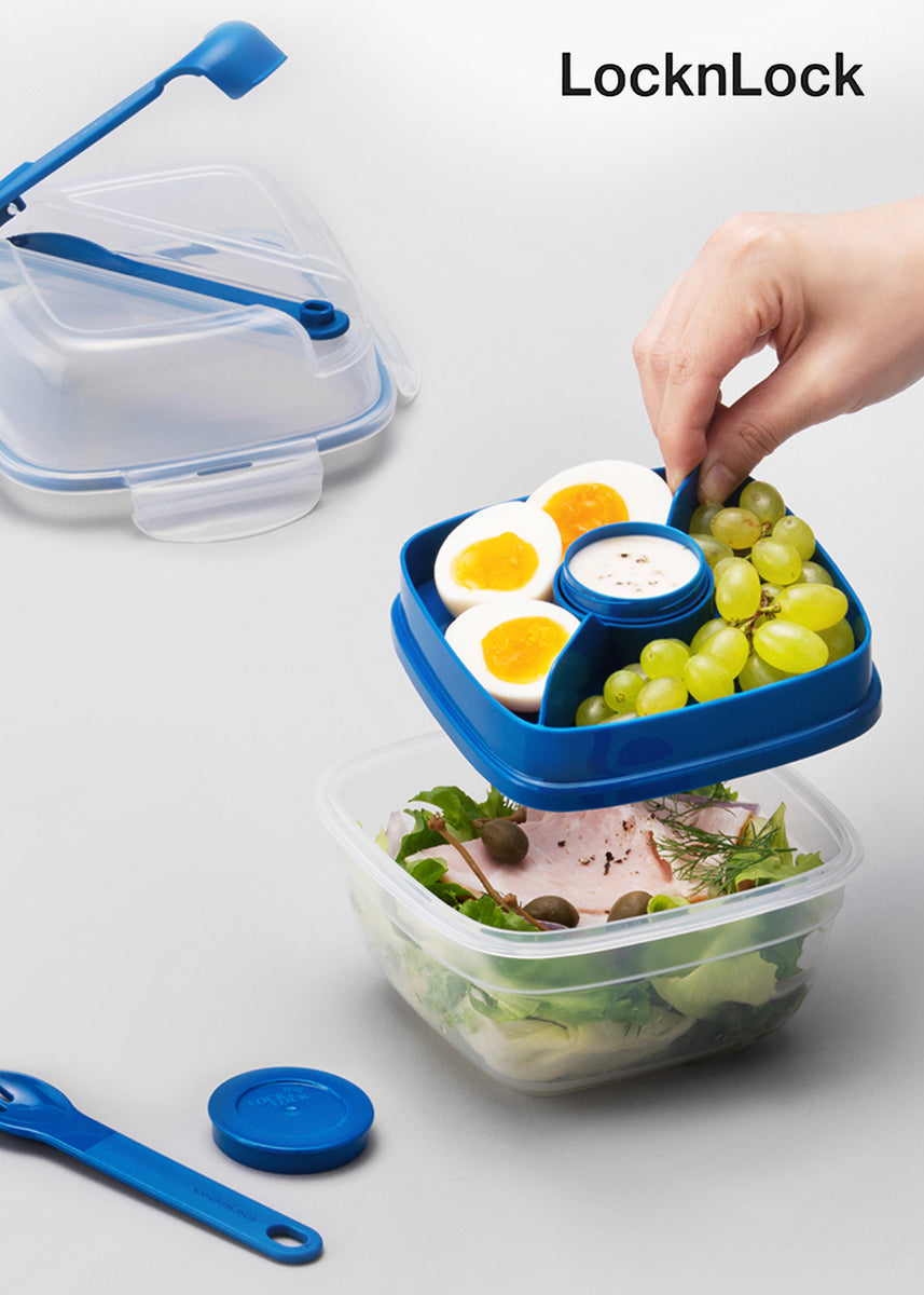 Lock & Lock] Korean 3-Compartment To-Go Lunchbox – Gochujar