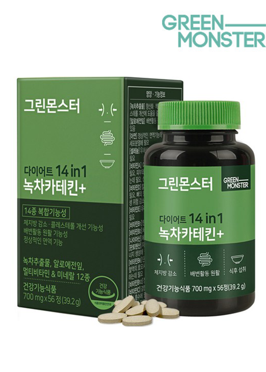 [Green Monster] Green Tea Catechin Tablets Diet 14 in 1 Gochujar