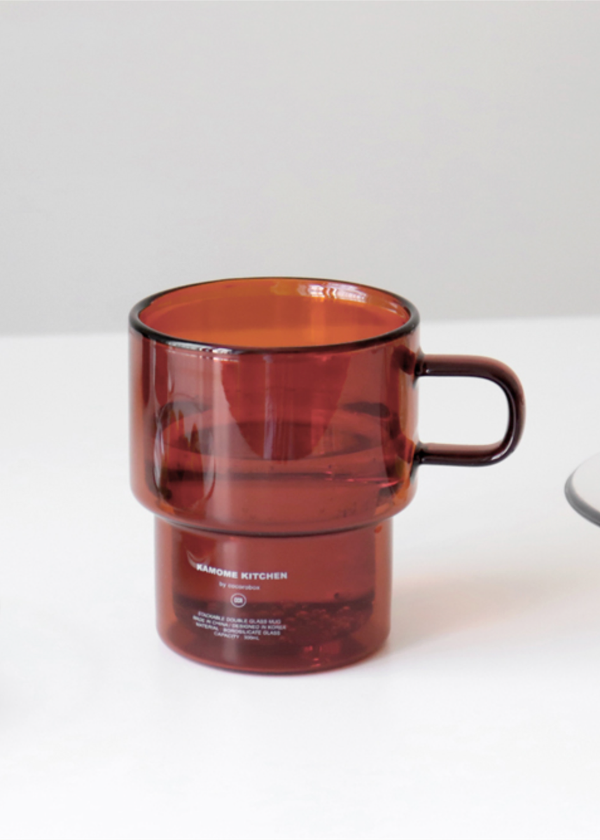 Kamome Kitchen] Stackable Double Glass Mug (300ml) – Gochujar