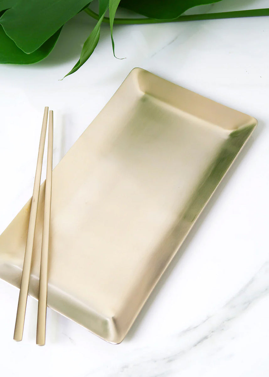 【未使用 】 HAyU ハユ　ニホンジカ　ゴールド　プレート Nothyang] Rectangular Yugi Plate – Gochujar