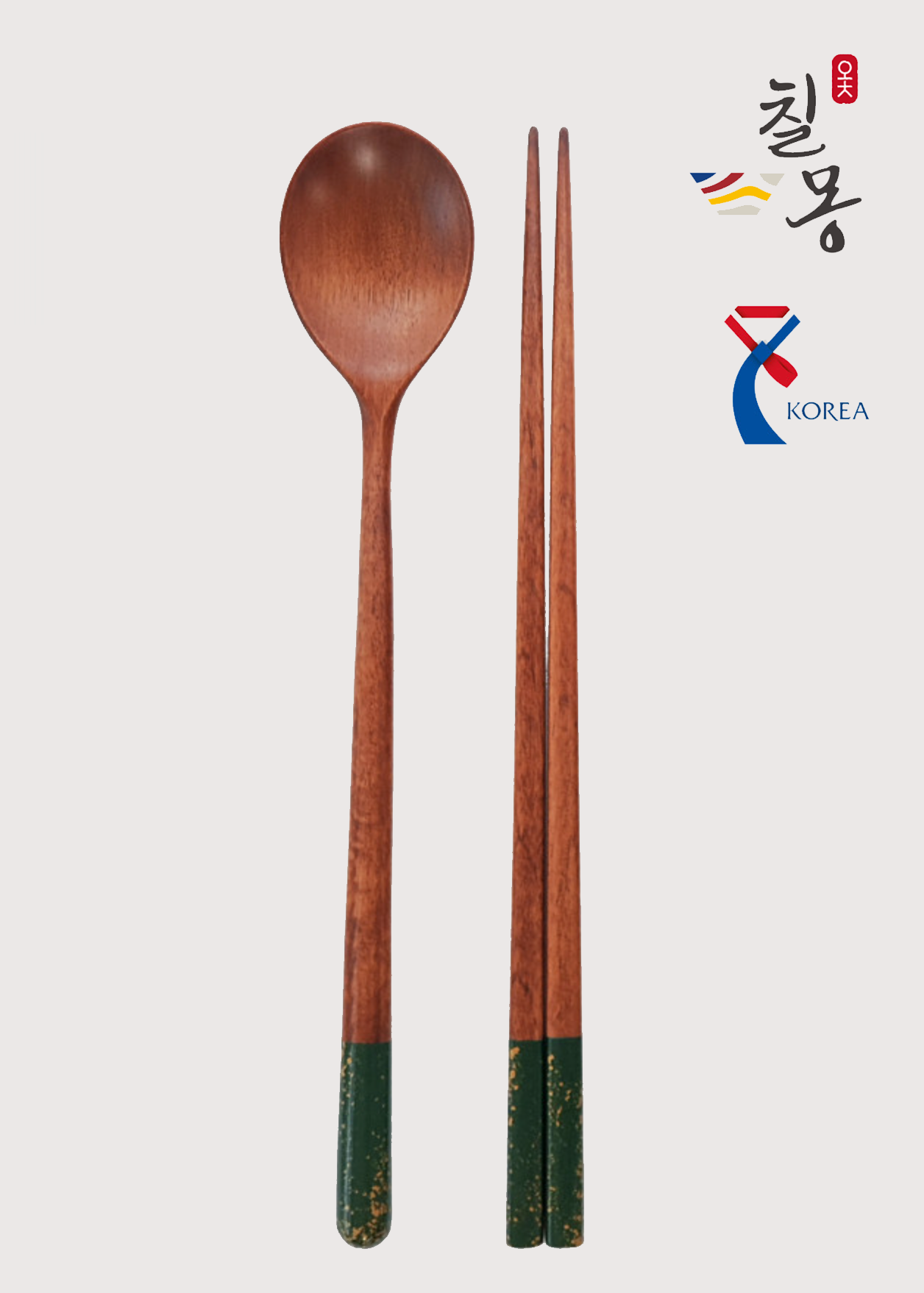 Chilmong Korean Ottchil Wooden Chopstick Set Colored Gochujar